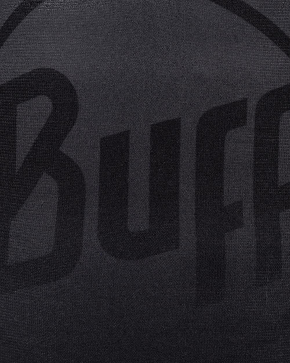 Black Coloured Buff Ecostretch Beanie on white background