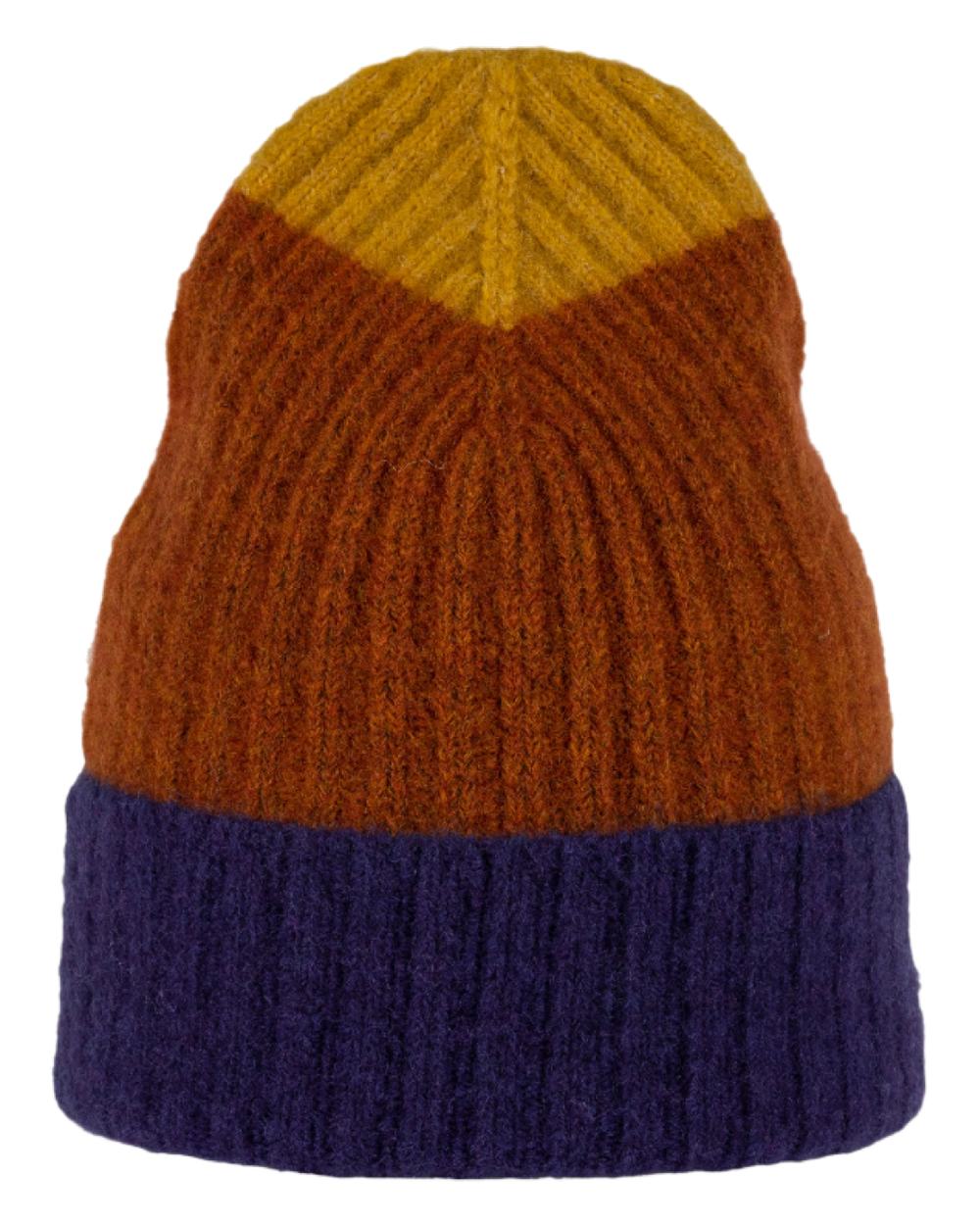 Denim Coloured Buff Nilah Knitted Beanie on white background