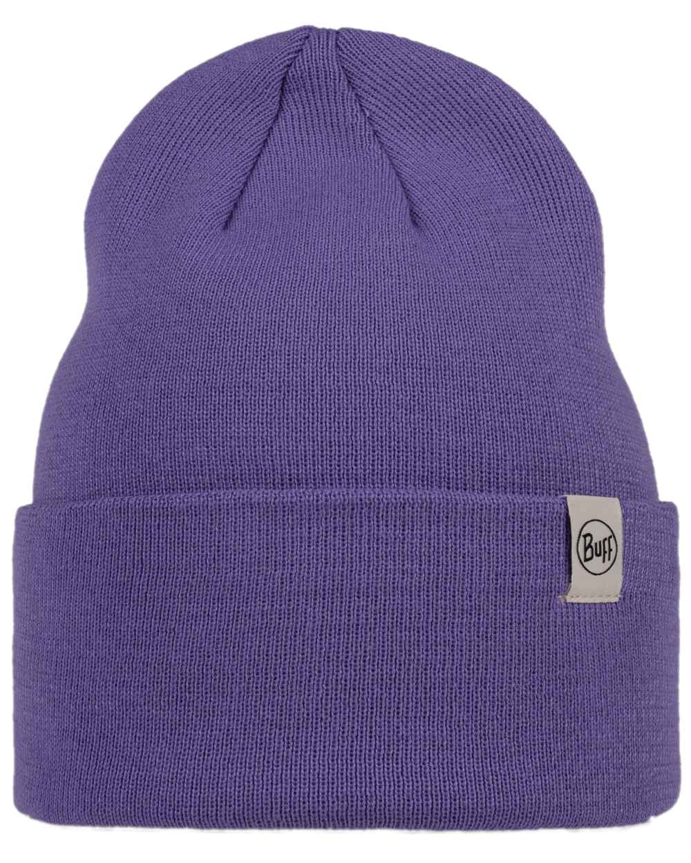 Metaverse Coloured Buff Linon Knitted Beanie on white background