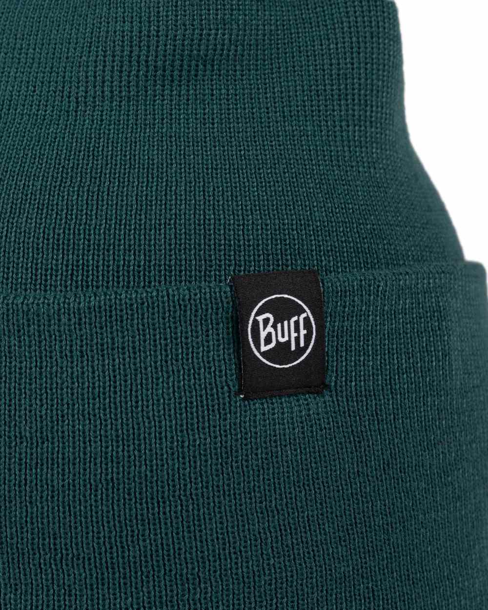 Silversage Coloured Buff Linon Knitted Beanie on white background