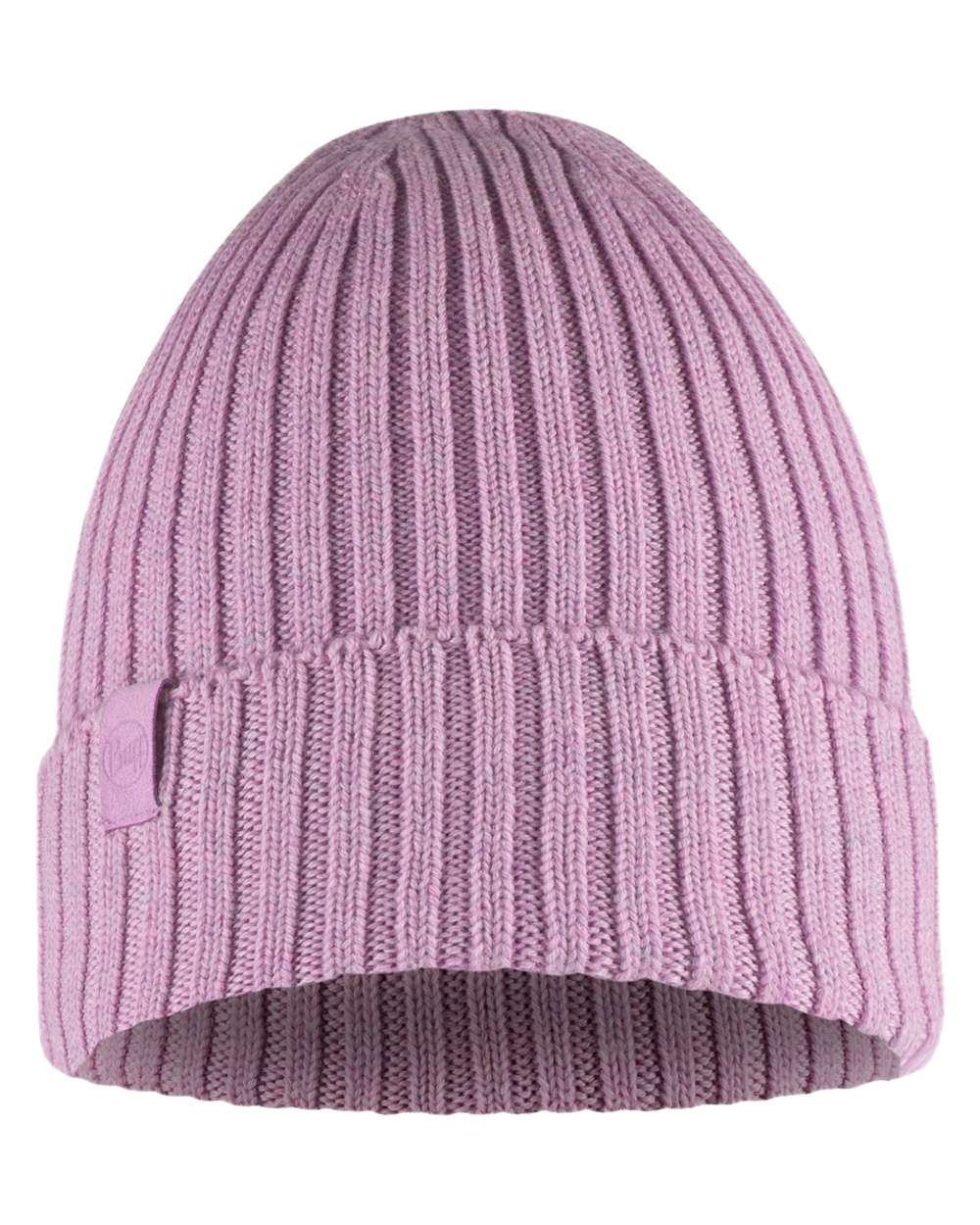 Pansy Coloured Buff Knitted Norval Beanie on white background