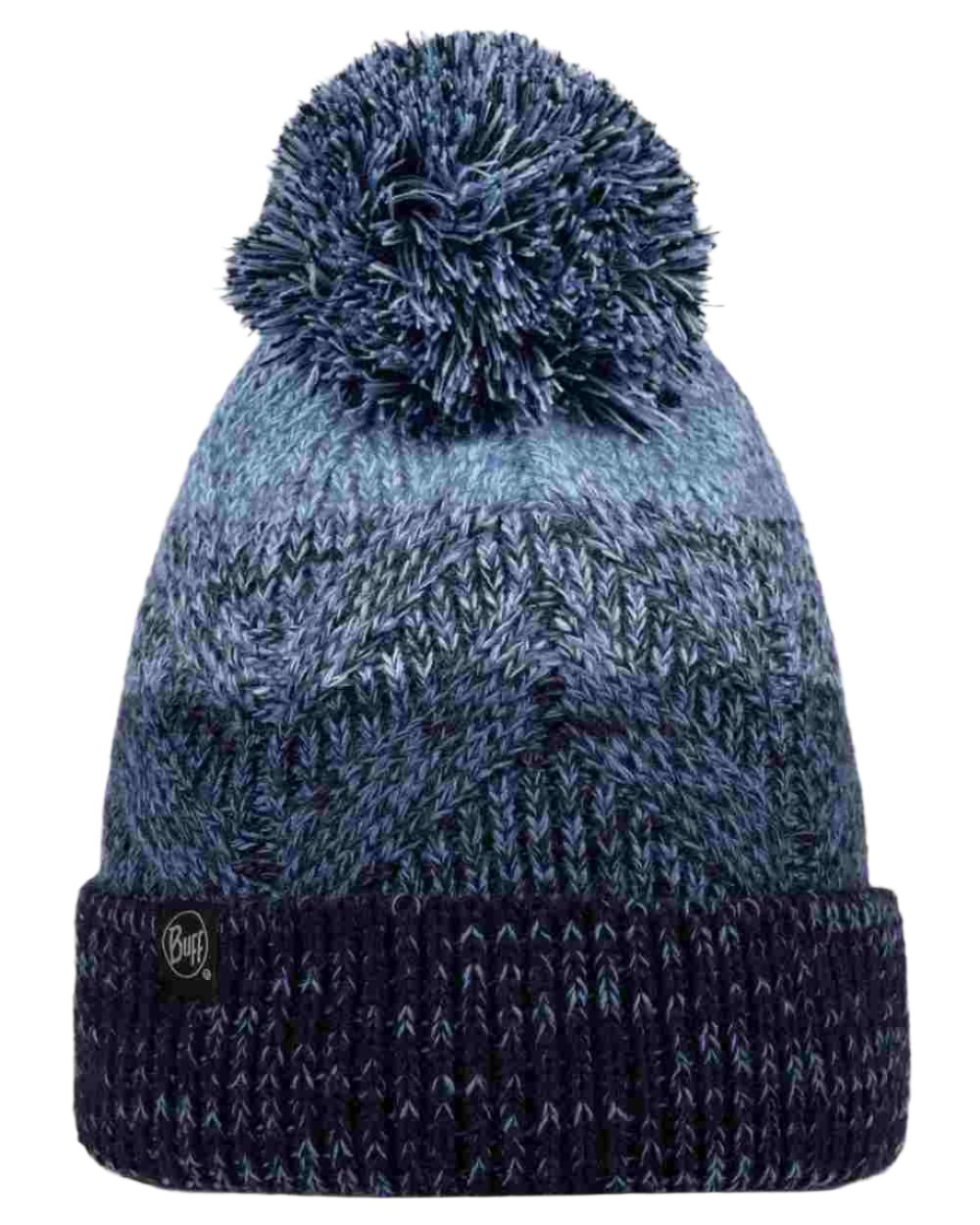 Water Coloured Buff Masha Knitted & Fleece Beanie on white background