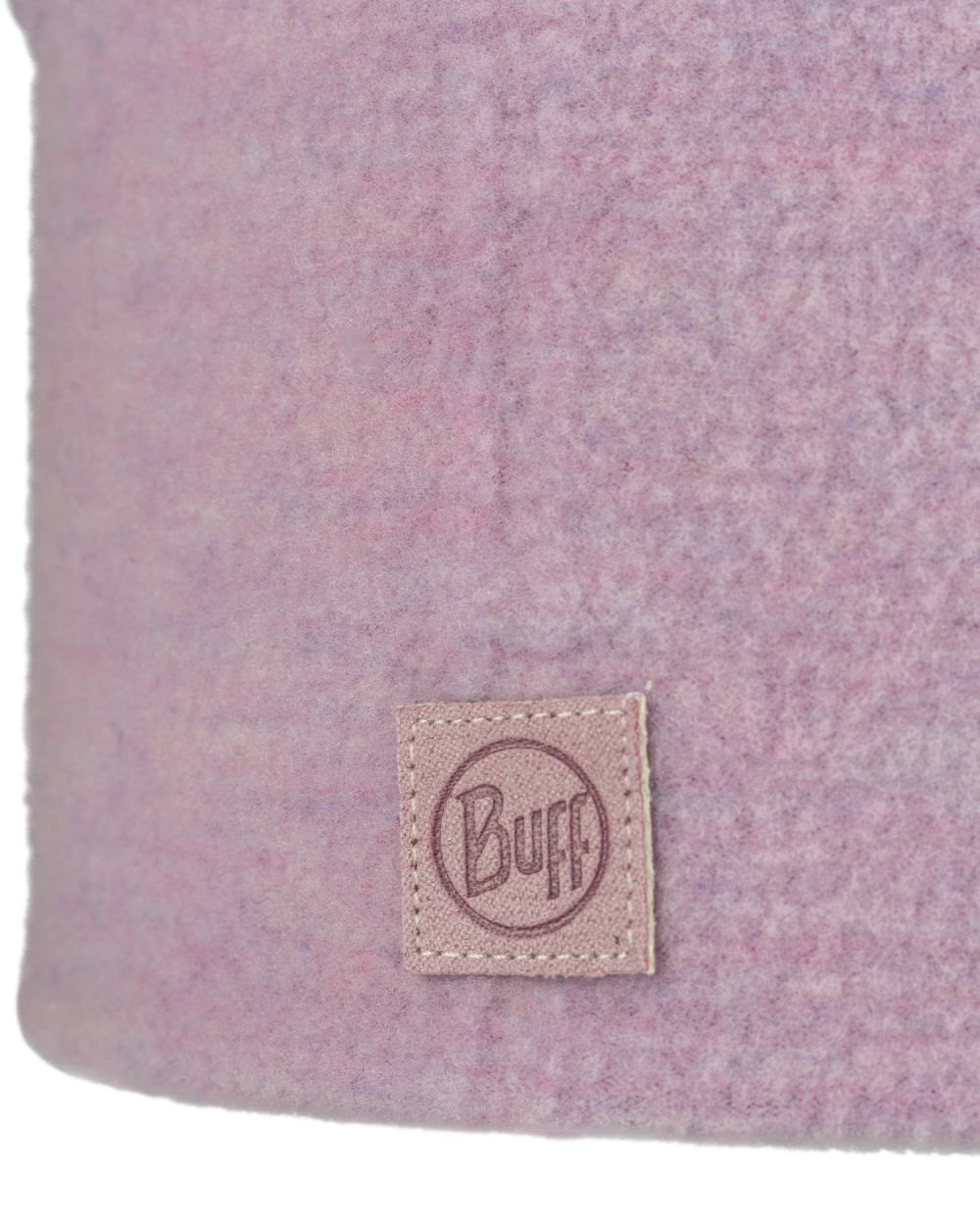 Lilac Sand Coloured Buff Merino Fleece Headband on white background