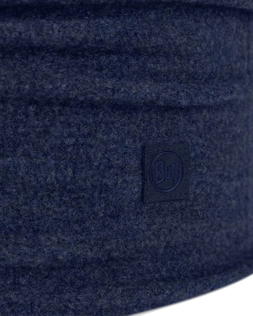 Navy Coloured Buff Merino Fleece Neck Warmer on white background
