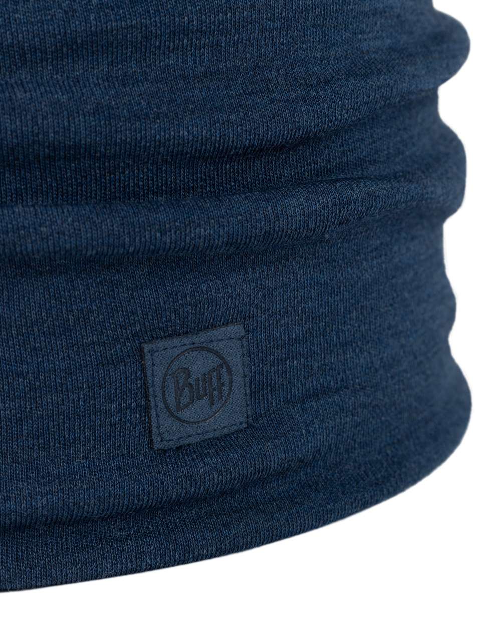 Night Blue Coloured Buff Merino Heavyweight Neck Warmer on white background