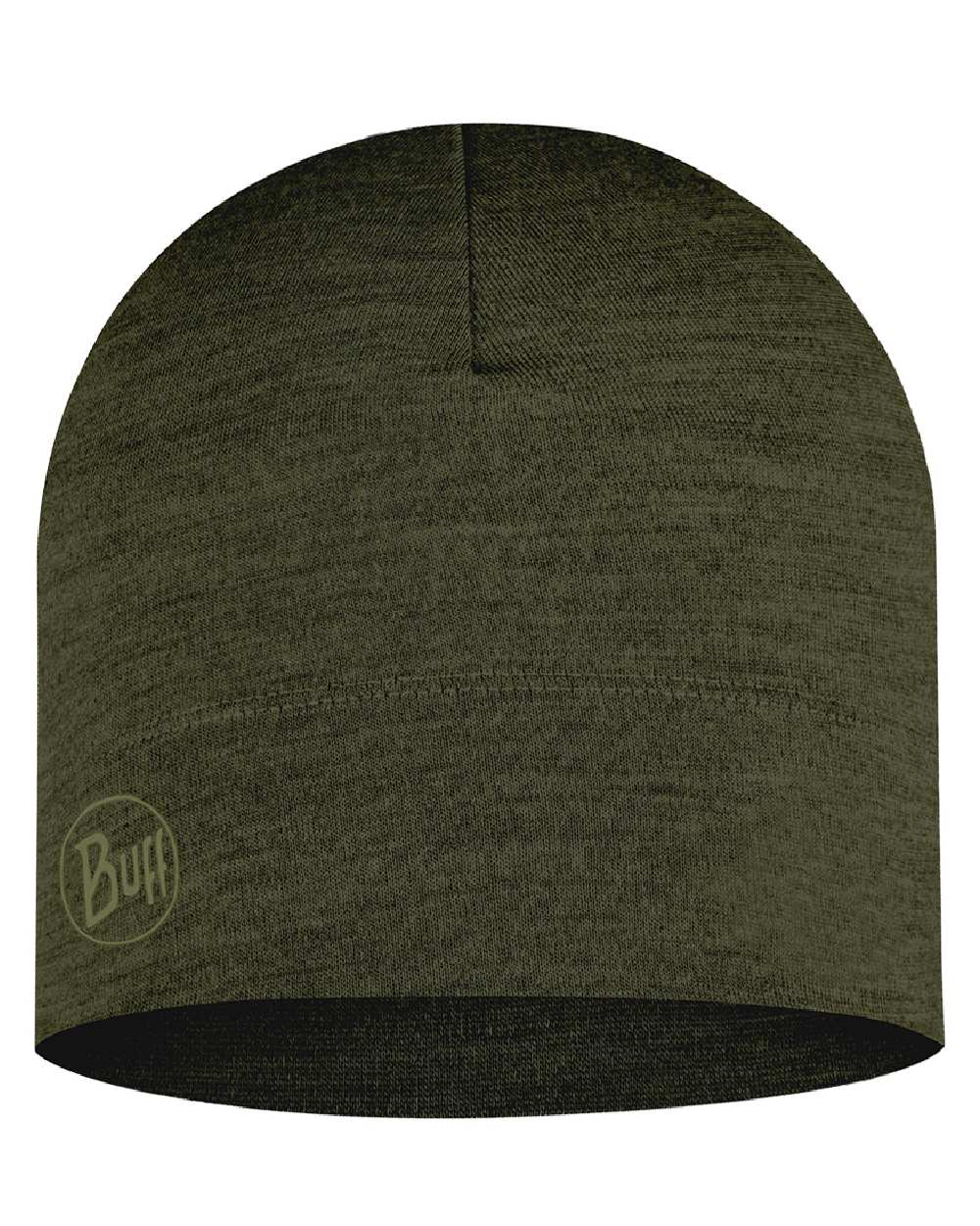 Bark Coloured Buff Merino Lightweight Beanie on white background