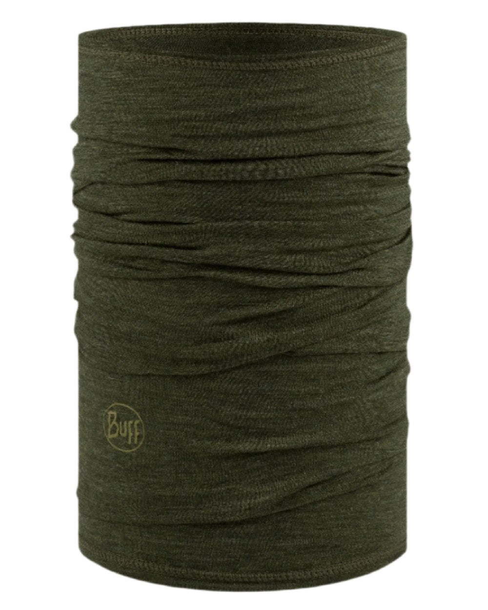 Bark Coloured Buff Merino Lightweight Neck Warmer on white background