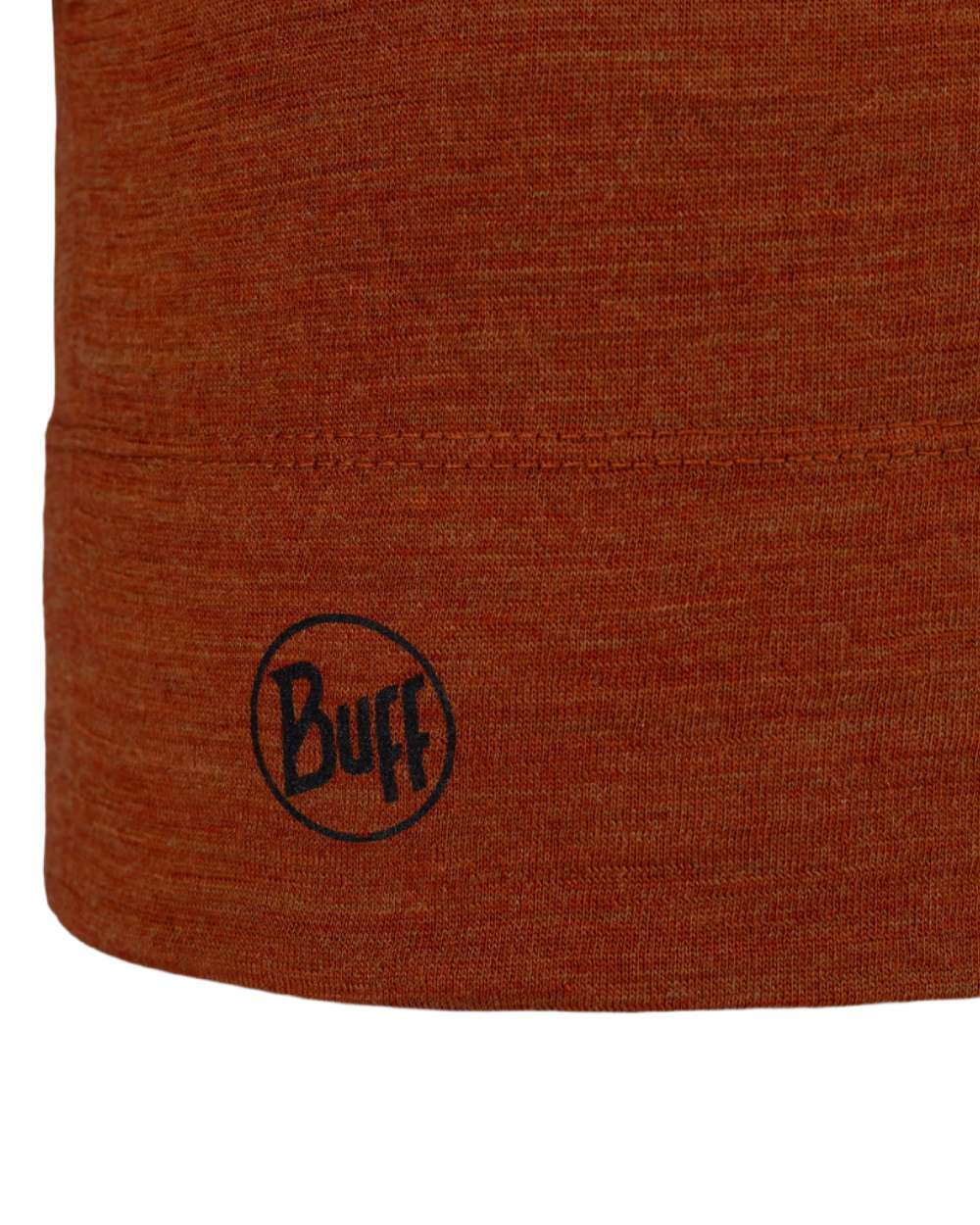 Cinnamon Coloured Buff Merino Midweight Beanie on white background