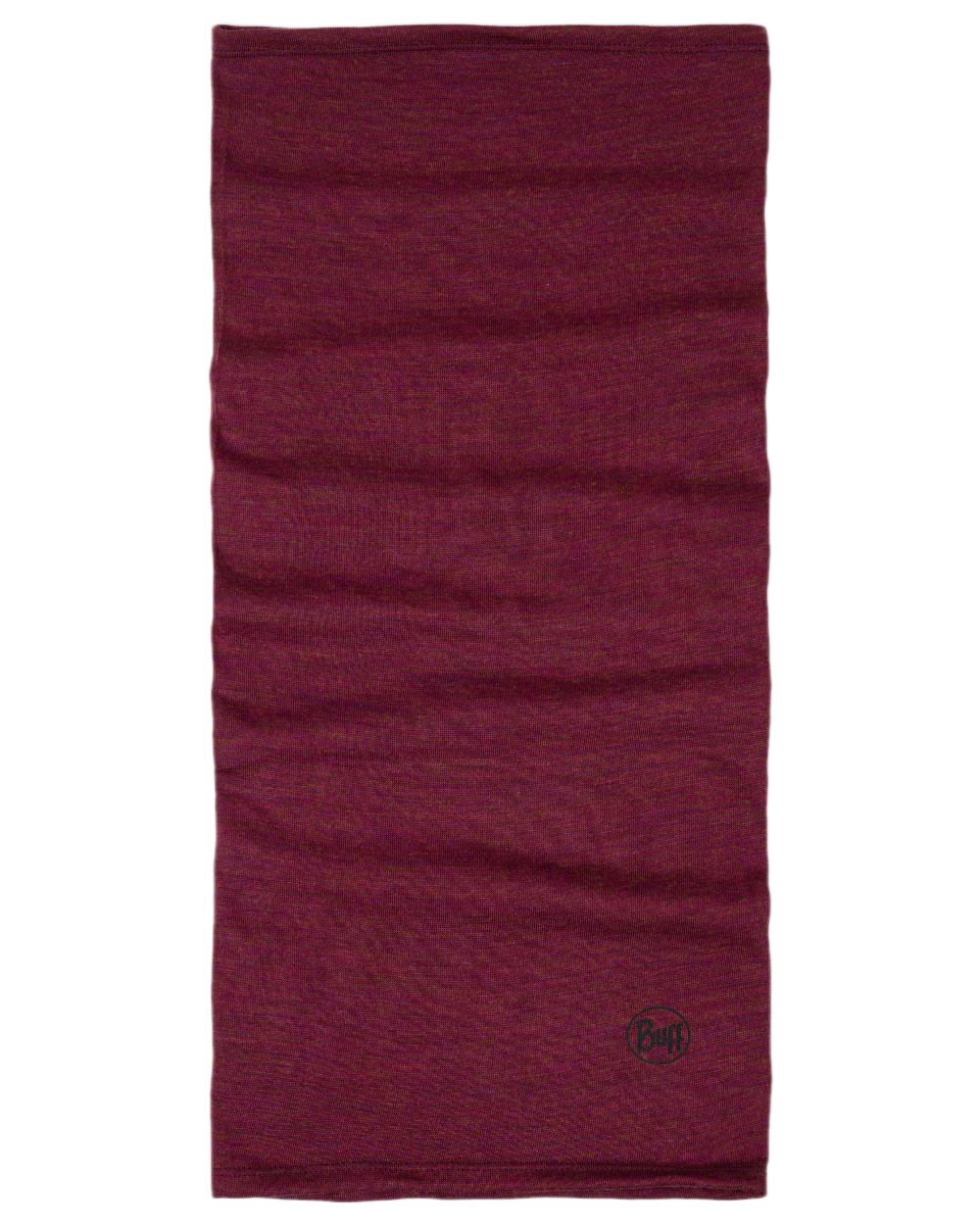 Tibetan Red Coloured Buff Merino Midweight Neckwear on white background