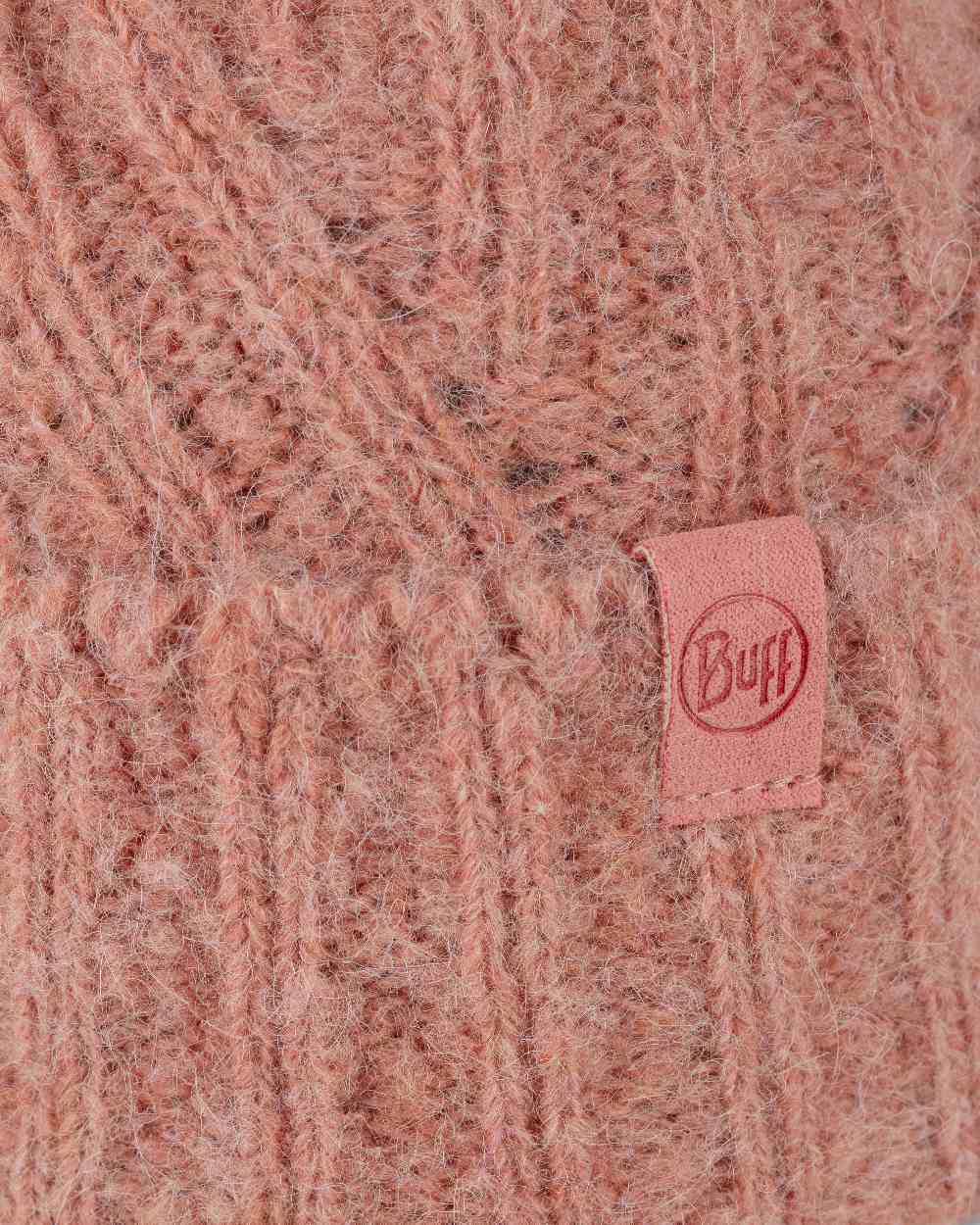 Crimson Red Coloured Buff Nerla Knitted Beanie on white background