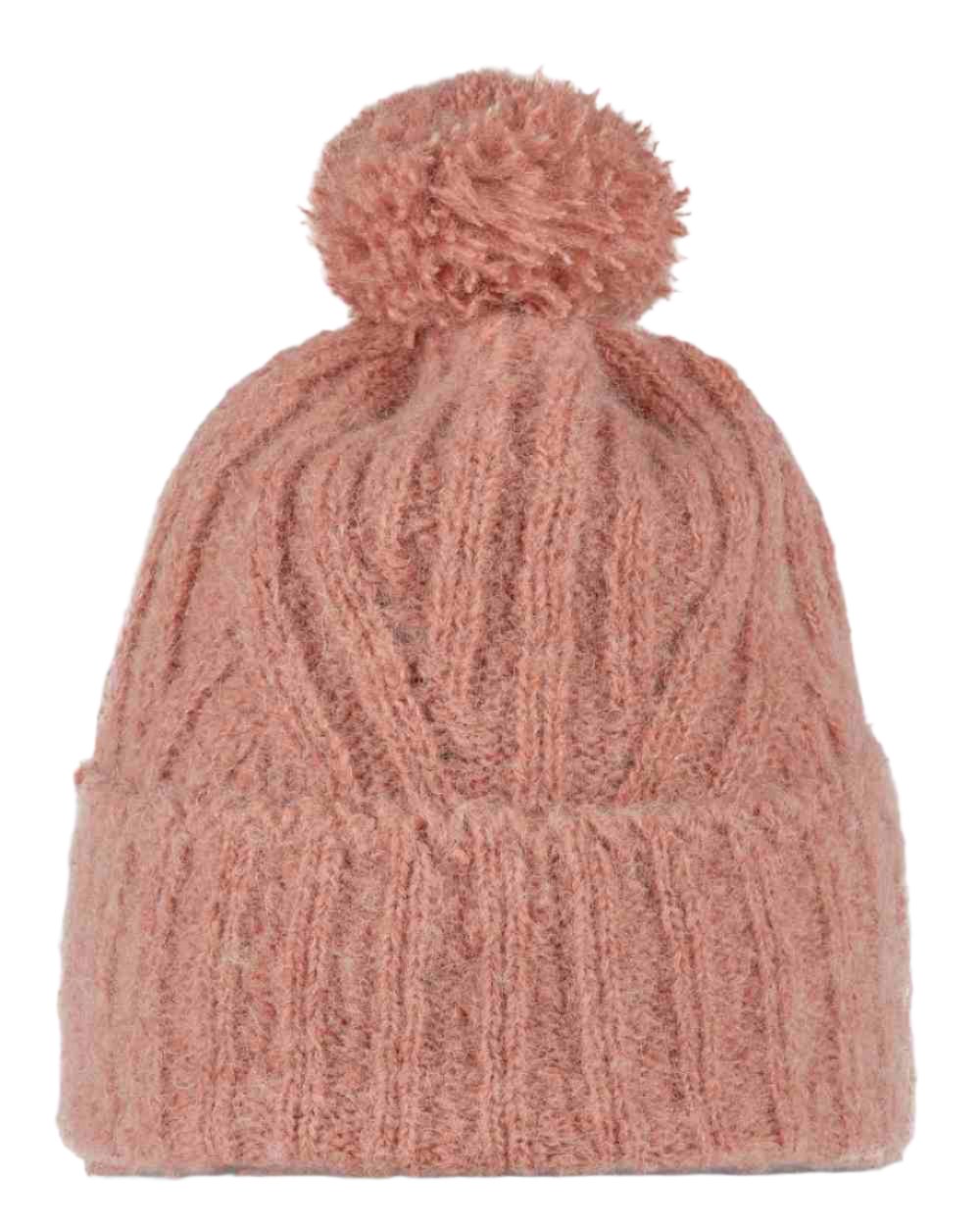 Crimson Red Coloured Buff Nerla Knitted Beanie on white background