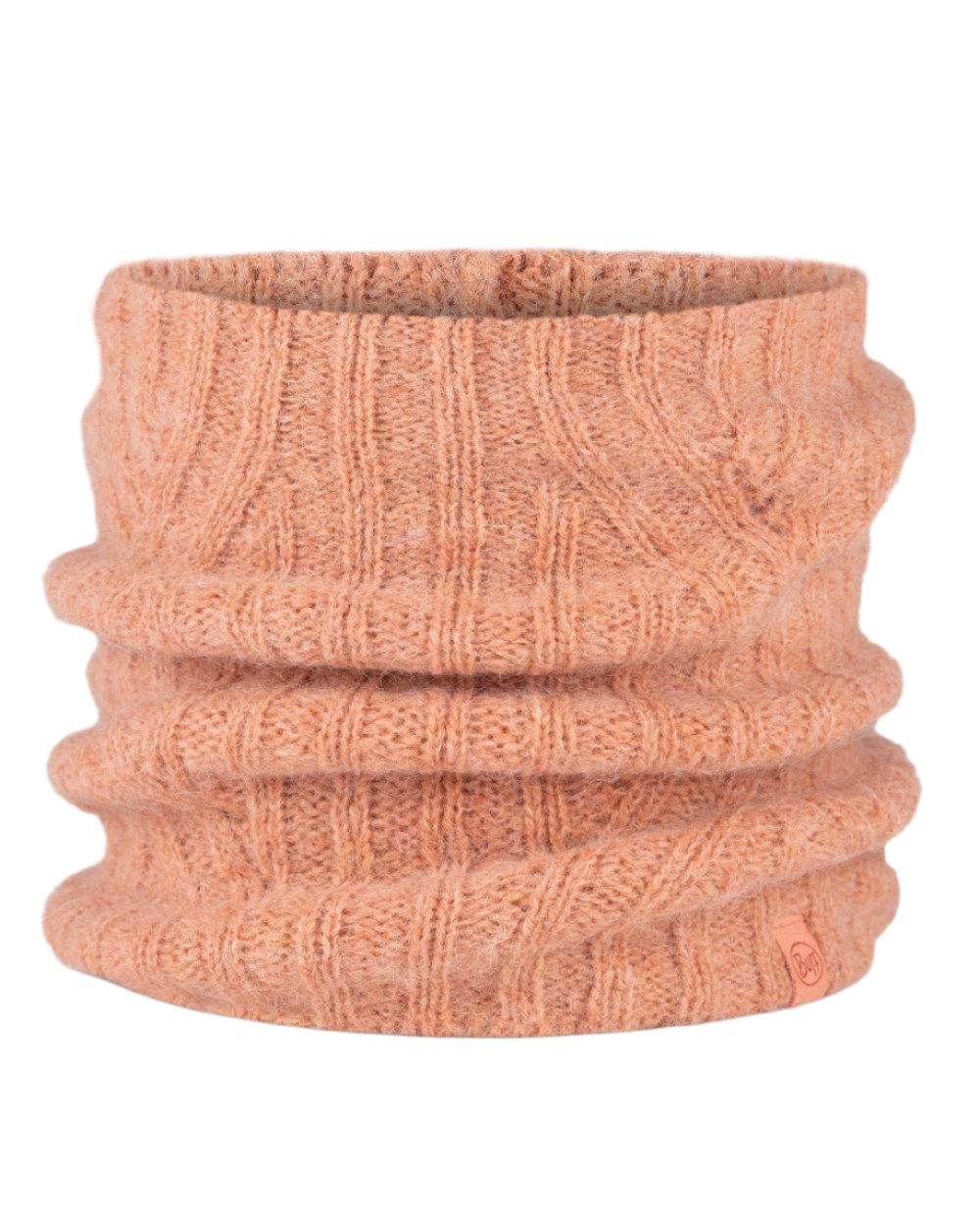 Crimson Red coloured Buff Nerla Knitted Neck Warmer on white background
