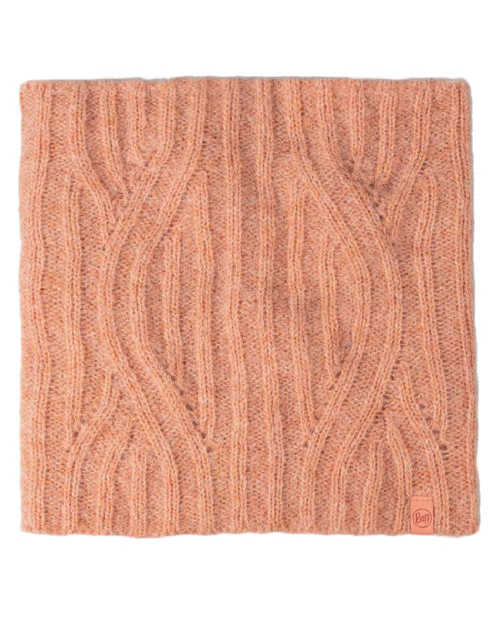 Crimson Red coloured Buff Nerla Knitted Neck Warmer on white background