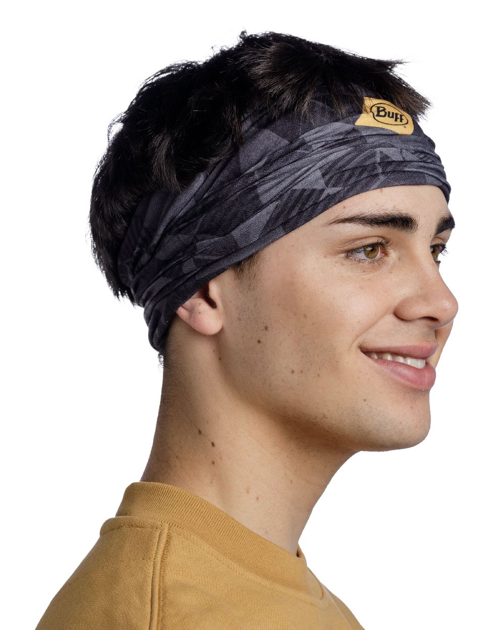Graphite Coloured Buff Original EcoStretch Neckwear on white background