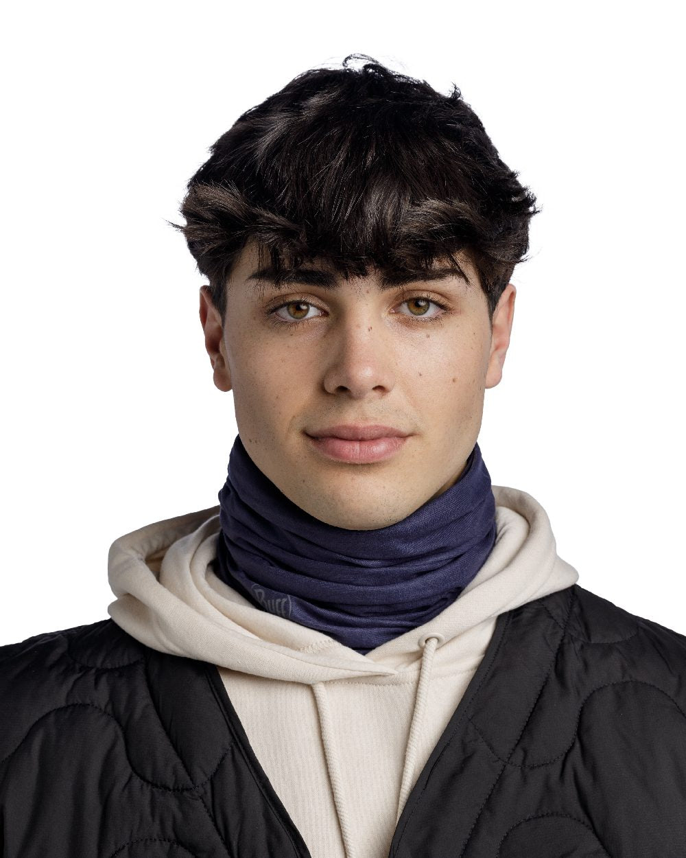 Night Blue Coloured Buff Original EcoStretch Neckwear on white background