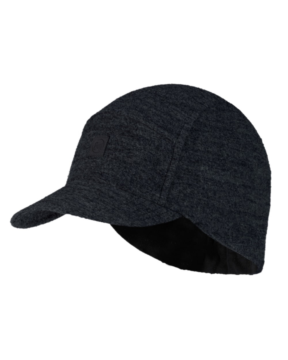Black Coloured Buff Pack Merino Fleece Cap on white background