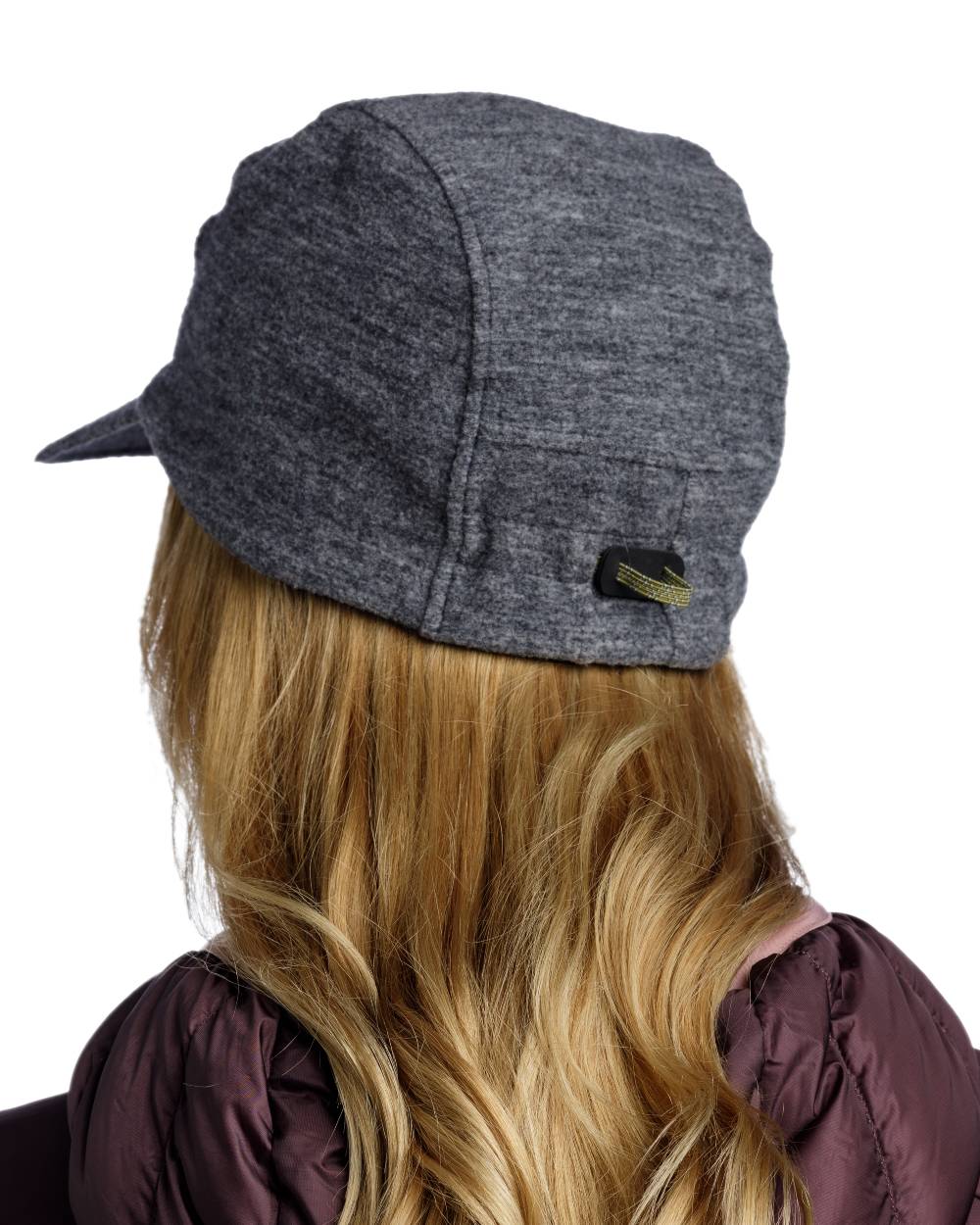 Grey Coloured Buff Pack Merino Fleece Cap on white background