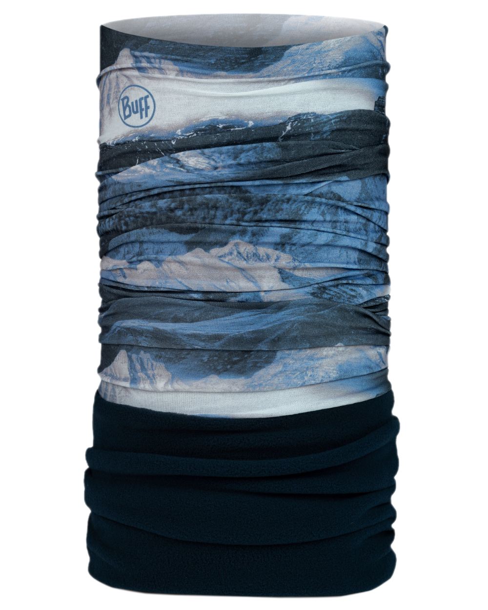 Blue Coloured Buff Polar Multifunctional Neckwear on white background