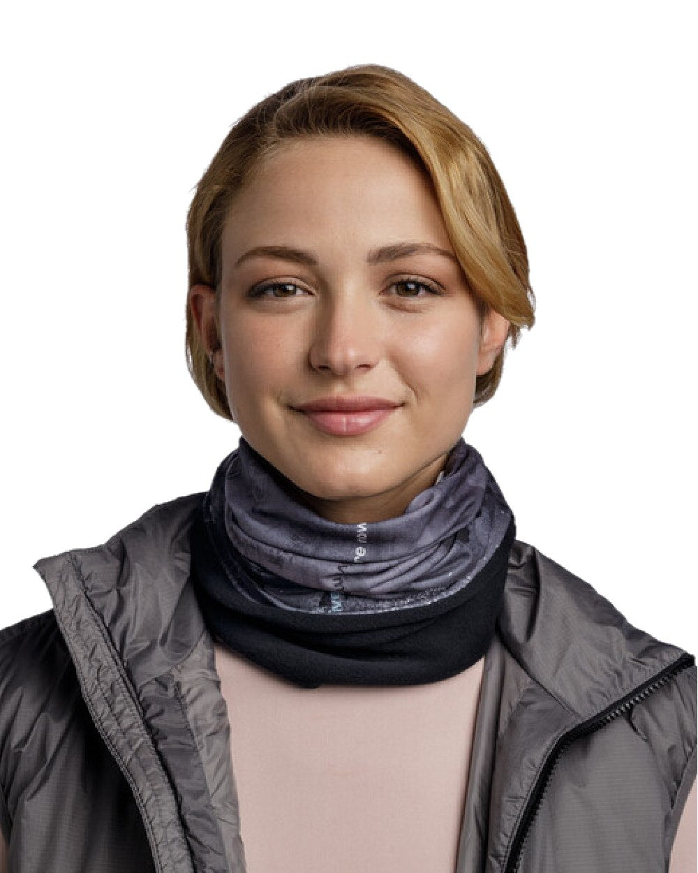 Tenko Graphite Coloured Buff Polar Multifunctional Neckwear on white background