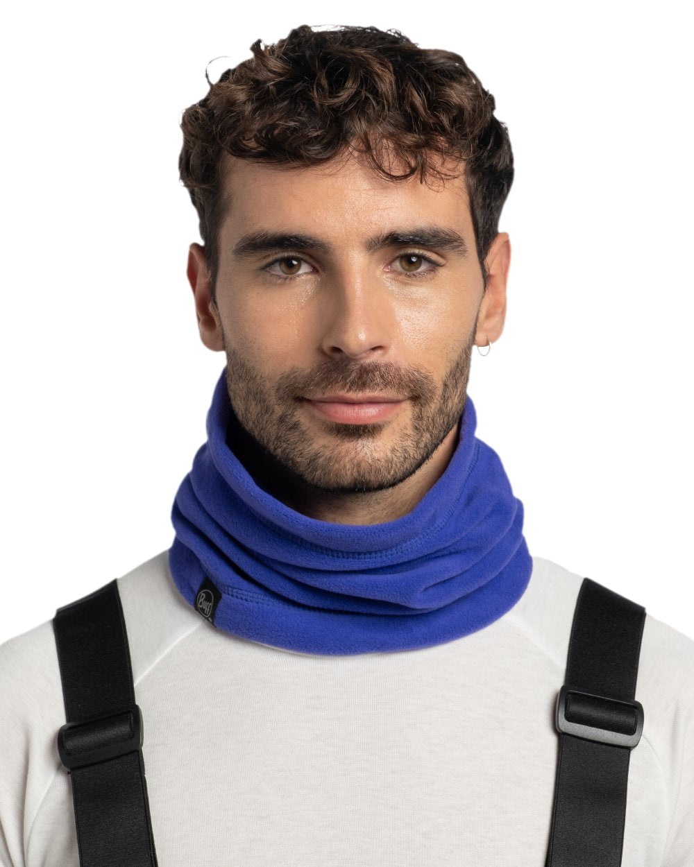 Ultramarine Coloured Buff Polar Neck Warmer on white background