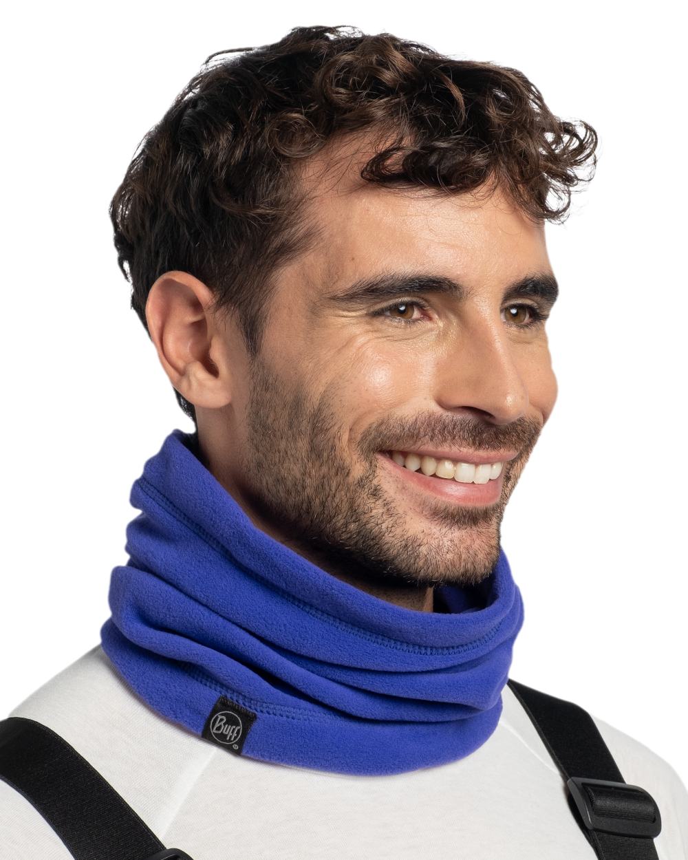 Ultramarine Coloured Buff Polar Neck Warmer on white background
