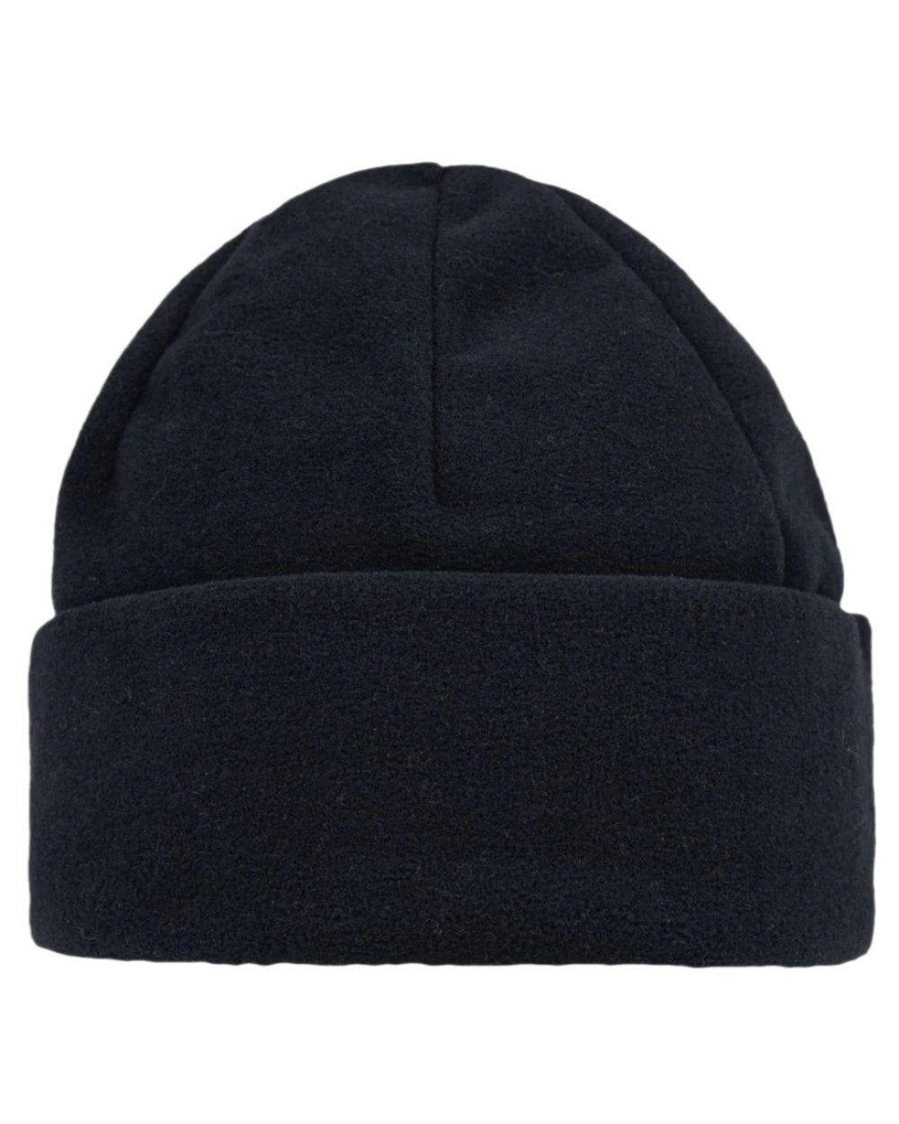 Black Coloured Buff Polar Prints Beanie on white background