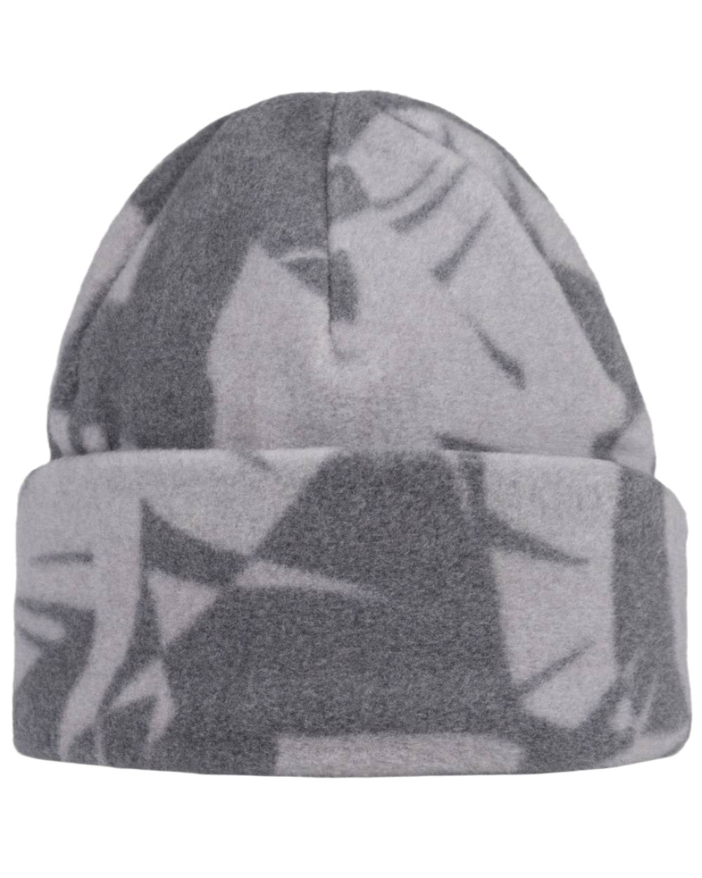 Bondu Grey Coloured Buff Polar Prints Beanie on white background
