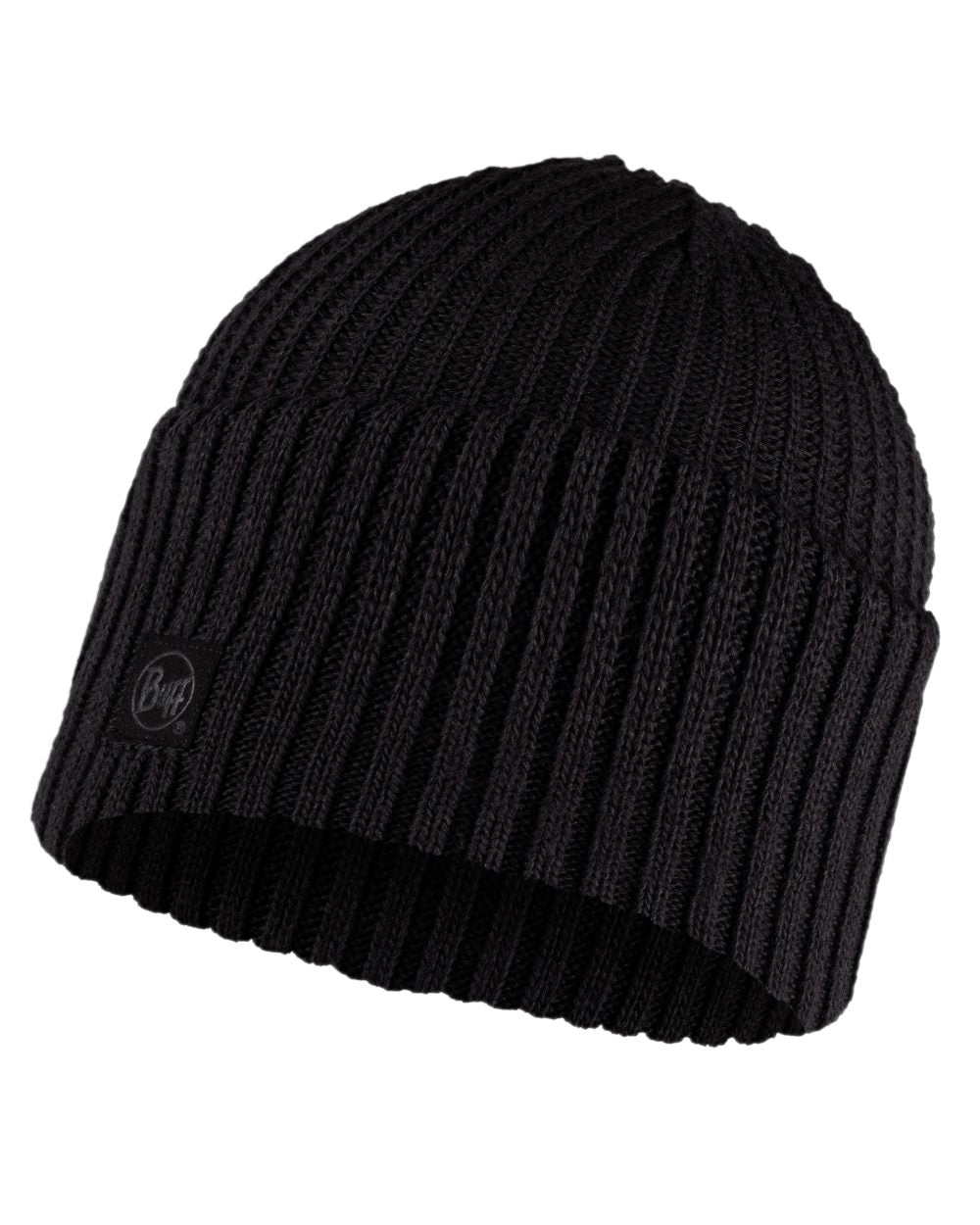 Graphite Coloured Buff Rutger Knitted Beanie on white background