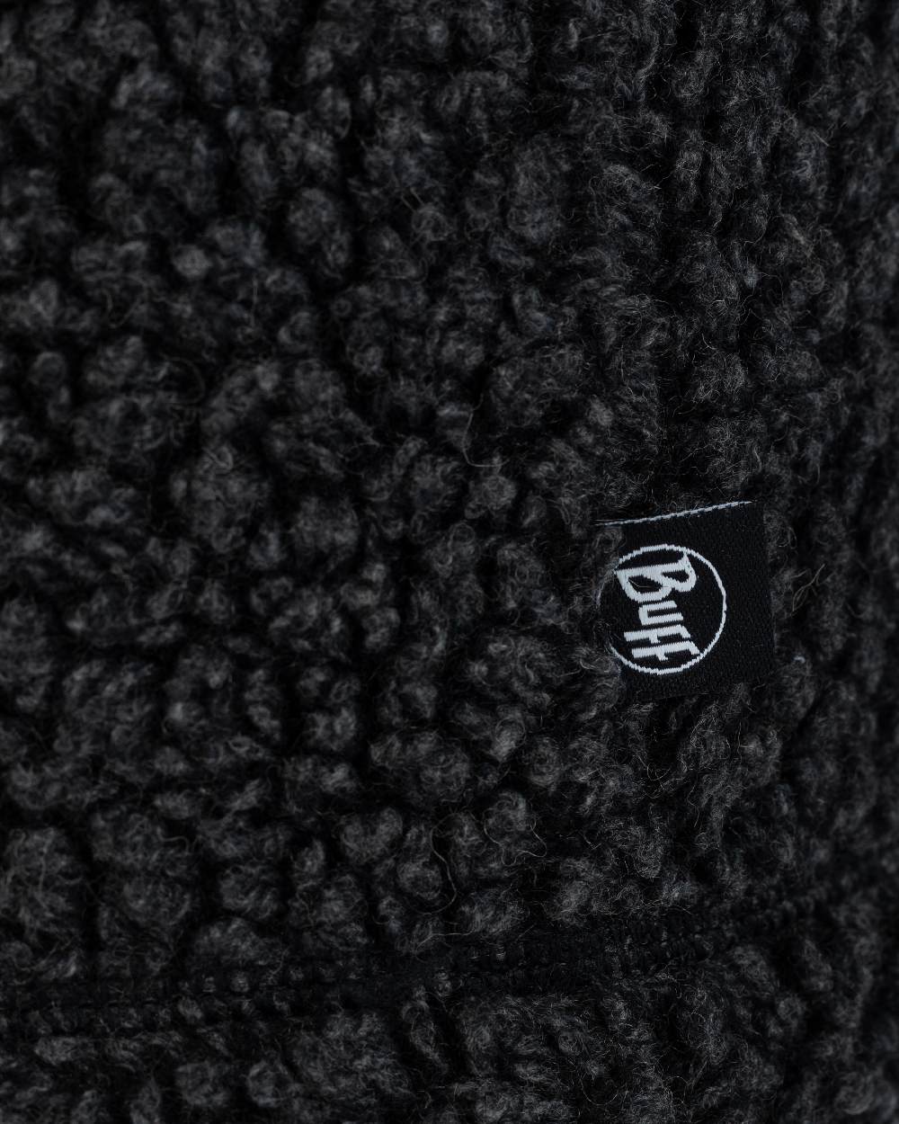 Black Coloured Buff Switch Polar Neck Warmer on white background