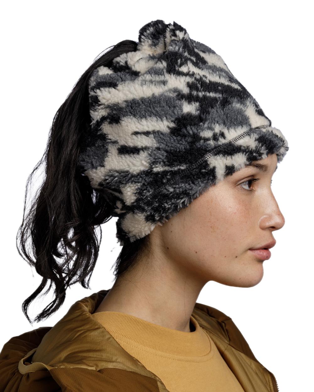Grey Coloured Buff Switch Polar Neck Warmer on white background