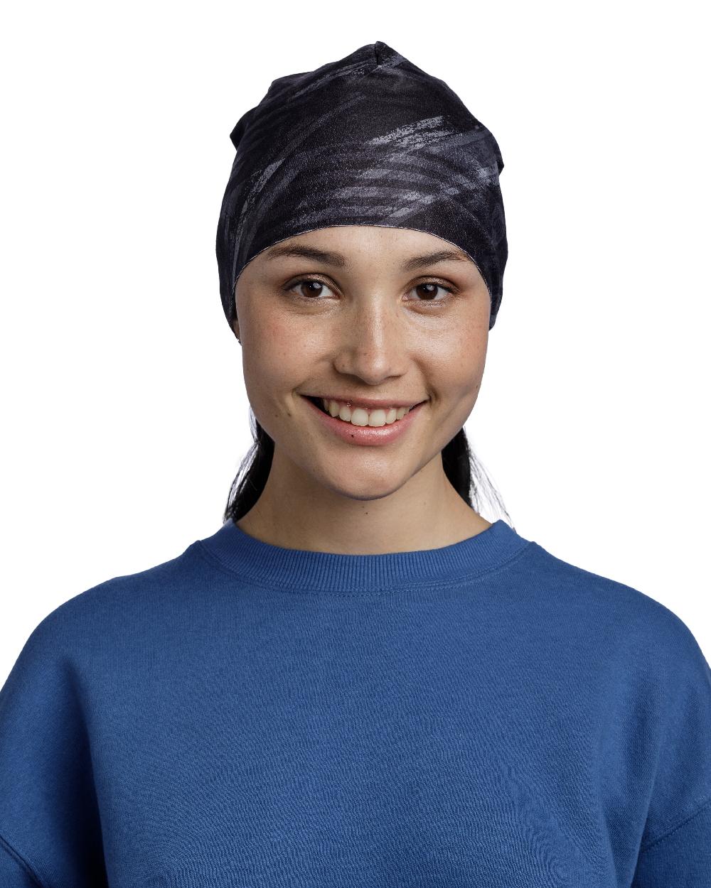 Bardeen Black Coloured Buff Thermonet Beanie on white background