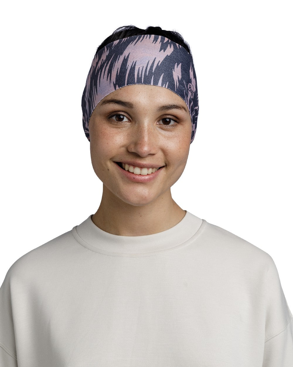 Redloy Pale Pink Coloured Buff Thermonet Headband on white background