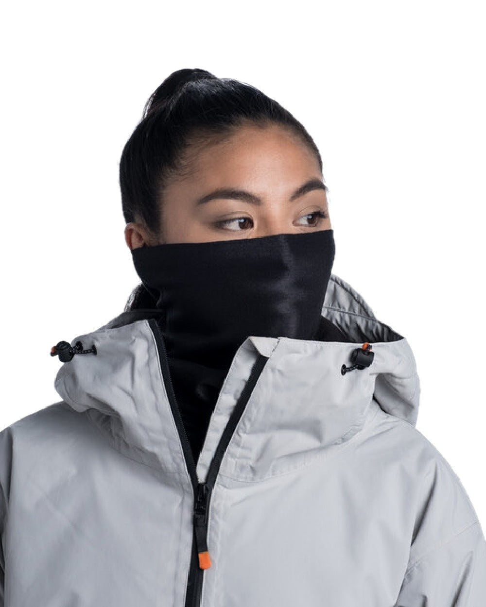 Black Coloured Buff Thermonet Neckwear on white background