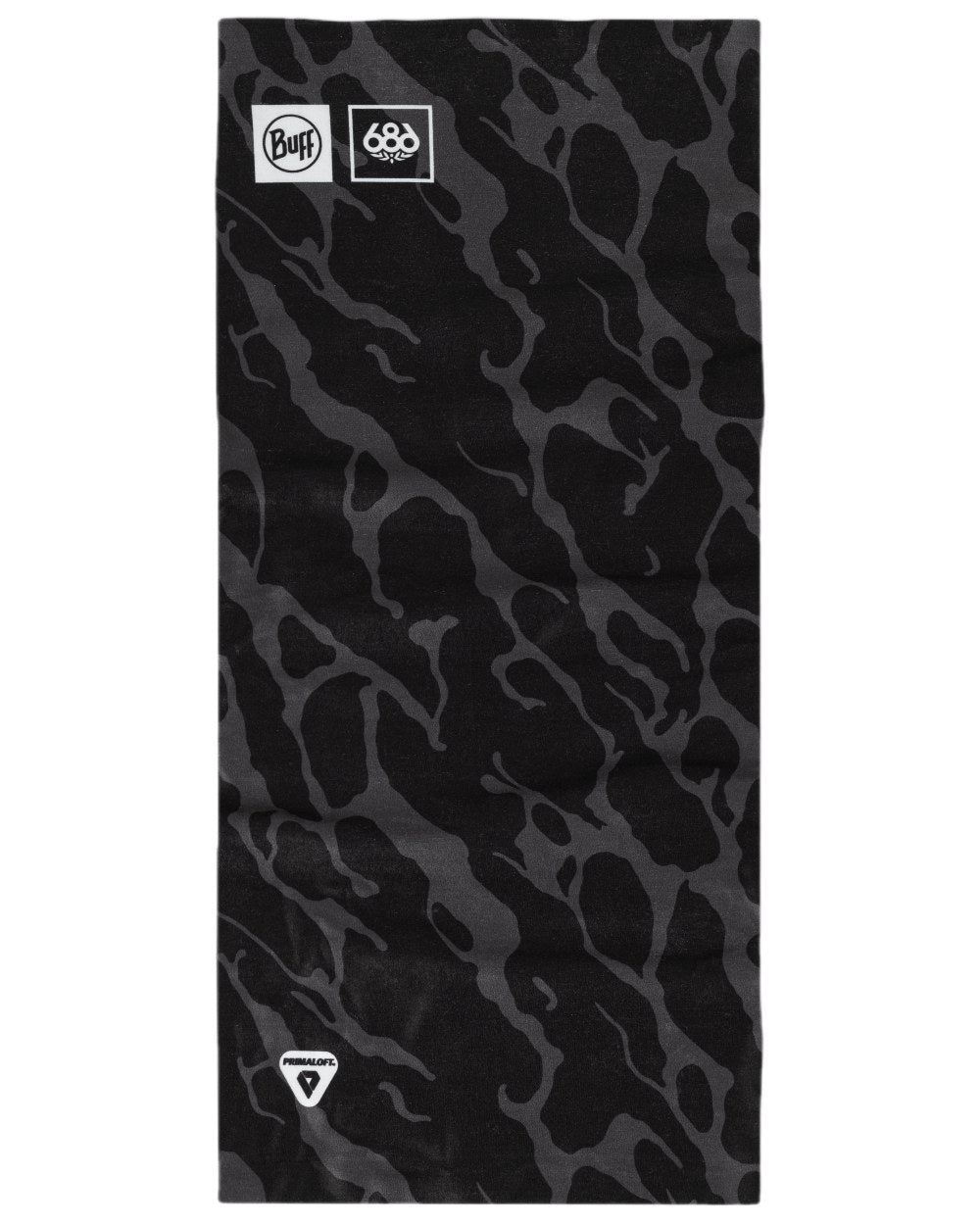 Fractured Black Coloured Buff Thermonet Neckwear on white background