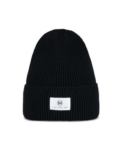 Buff Drisk Knitted Beanie in Black 