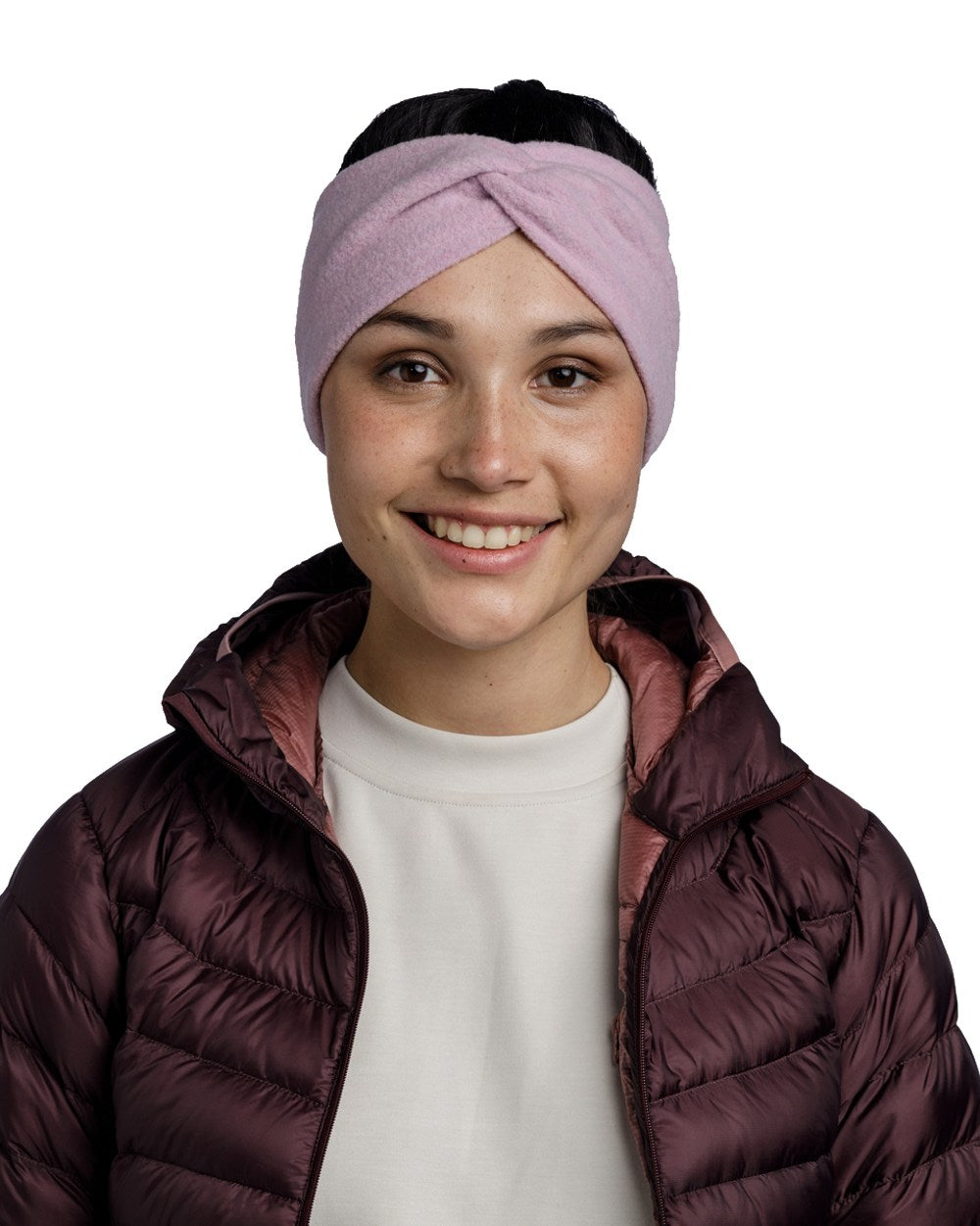 Buff Merino Fleece Headband in Lilac Sand 