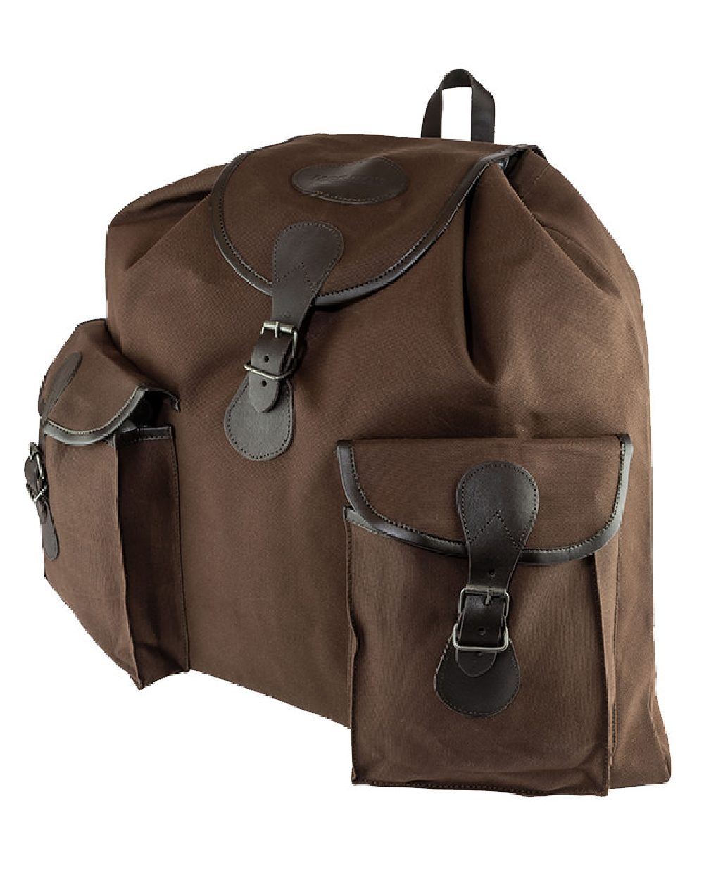 Brown coloured Canvas Roe Sack on white background
