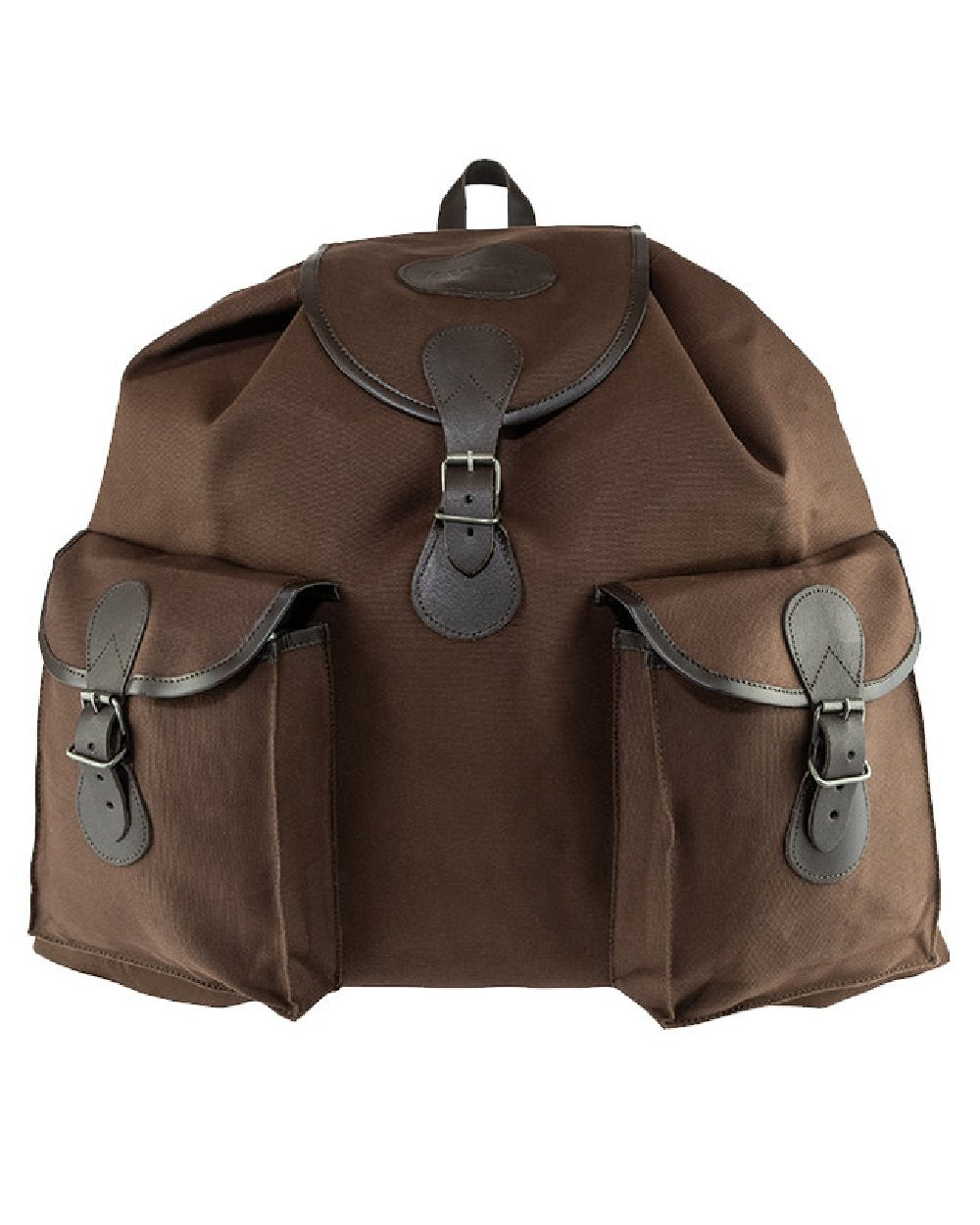 Brown coloured Canvas Roe Sack on white background