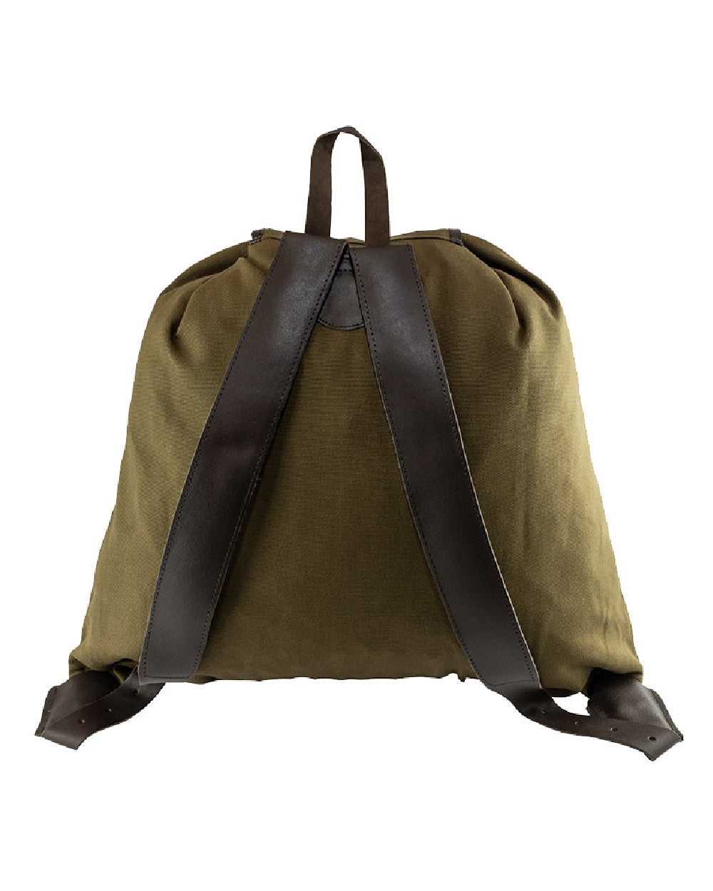Green coloured Canvas Roe Sack on white background