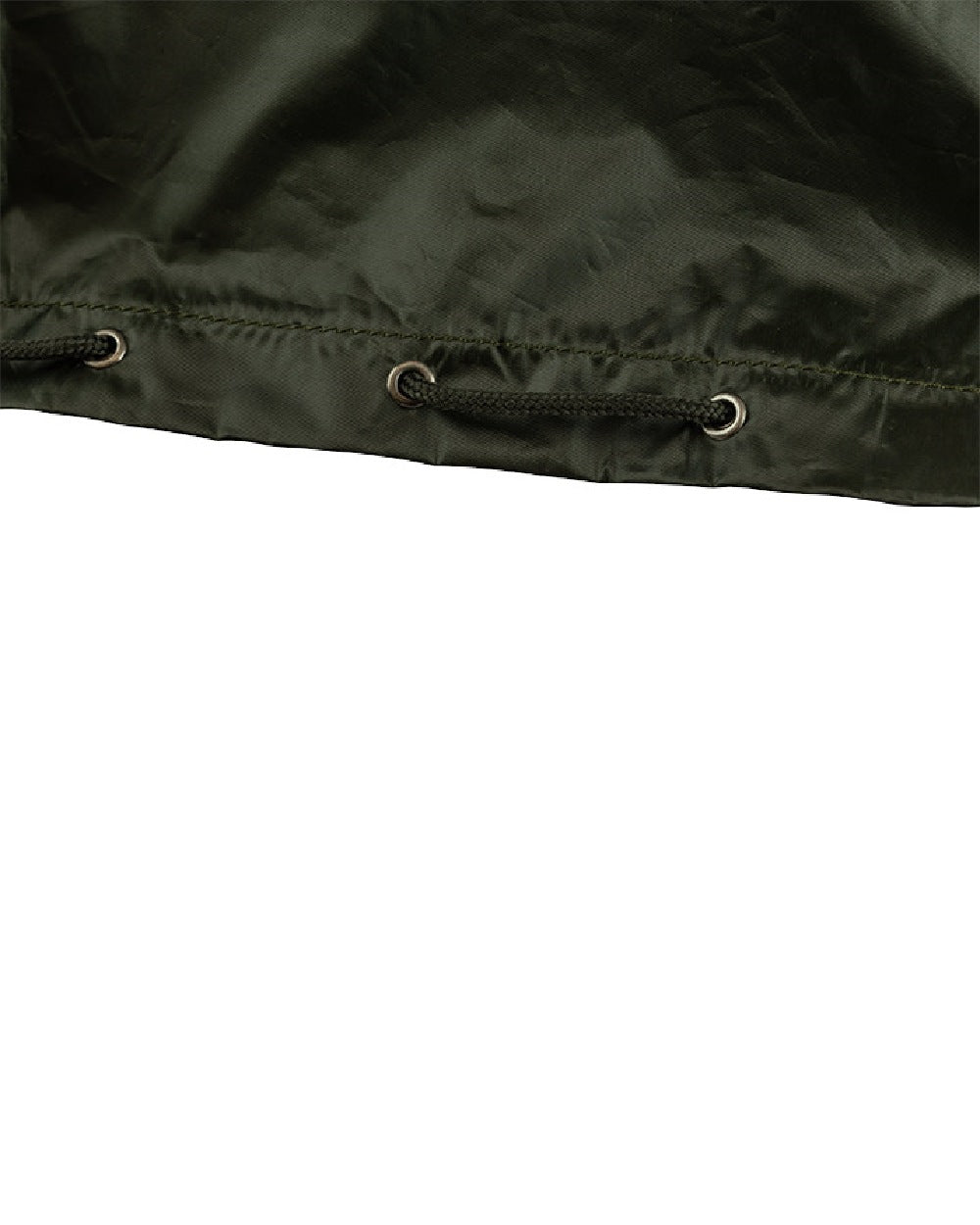 Green coloured Canvas Roe Sack on white background