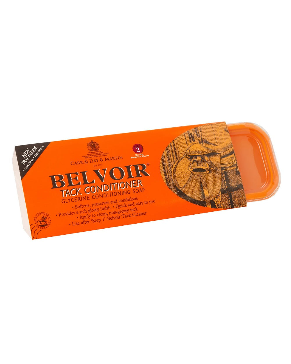 Carr & Day & Martin Belvoir Tack Conditioner Step 2 Bar 250gm on white background