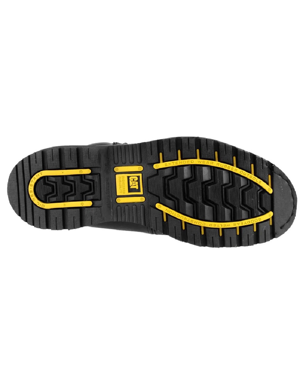 Black coloured Caterpillar Holton SB Leather Safety Boot on white background