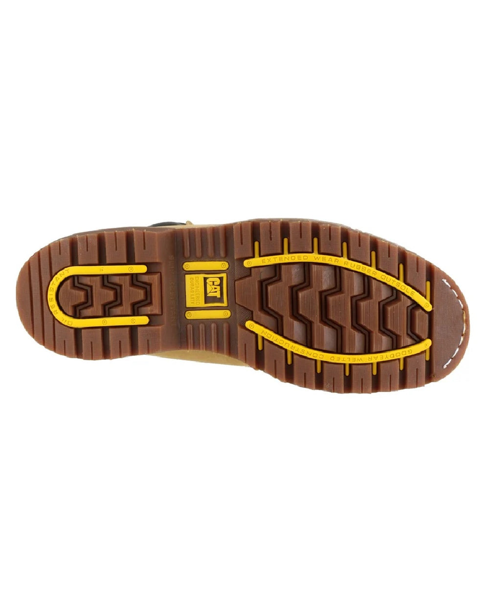 Honey coloured Caterpillar Holton SB Leather Safety Boot on white background