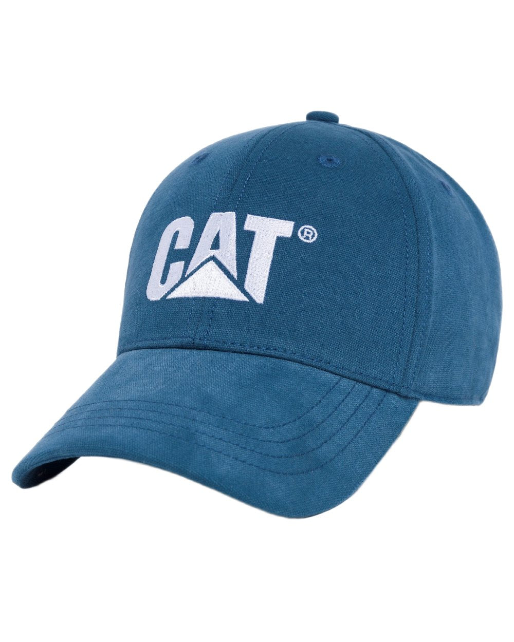 Orion Blue Coloured Caterpillar Trademark Cap on white background