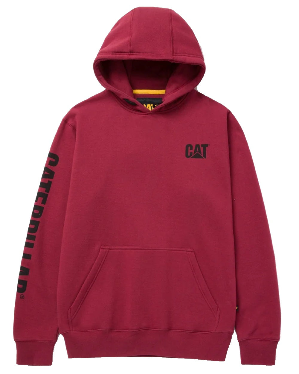 Caterpillar Trademark Banner Hooded Sweatshirt in Brick