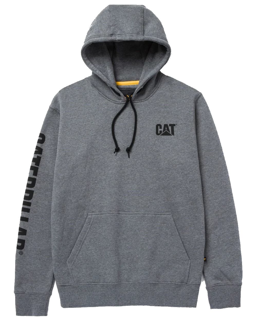 Caterpillar Trademark Banner Hooded Sweatshirt in Dark Grey