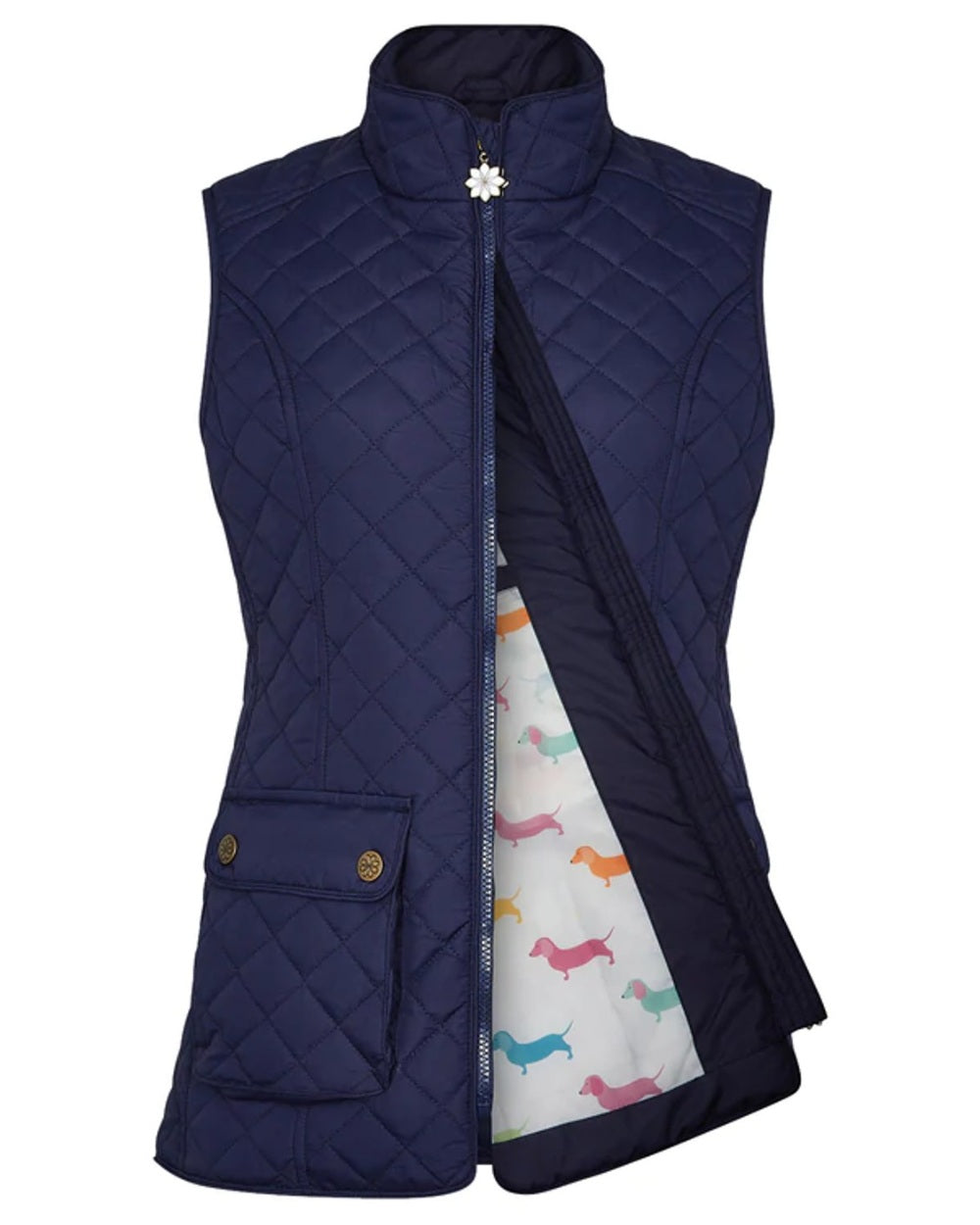 Navy coloured Champion Banbury Ladies Gilet on white background