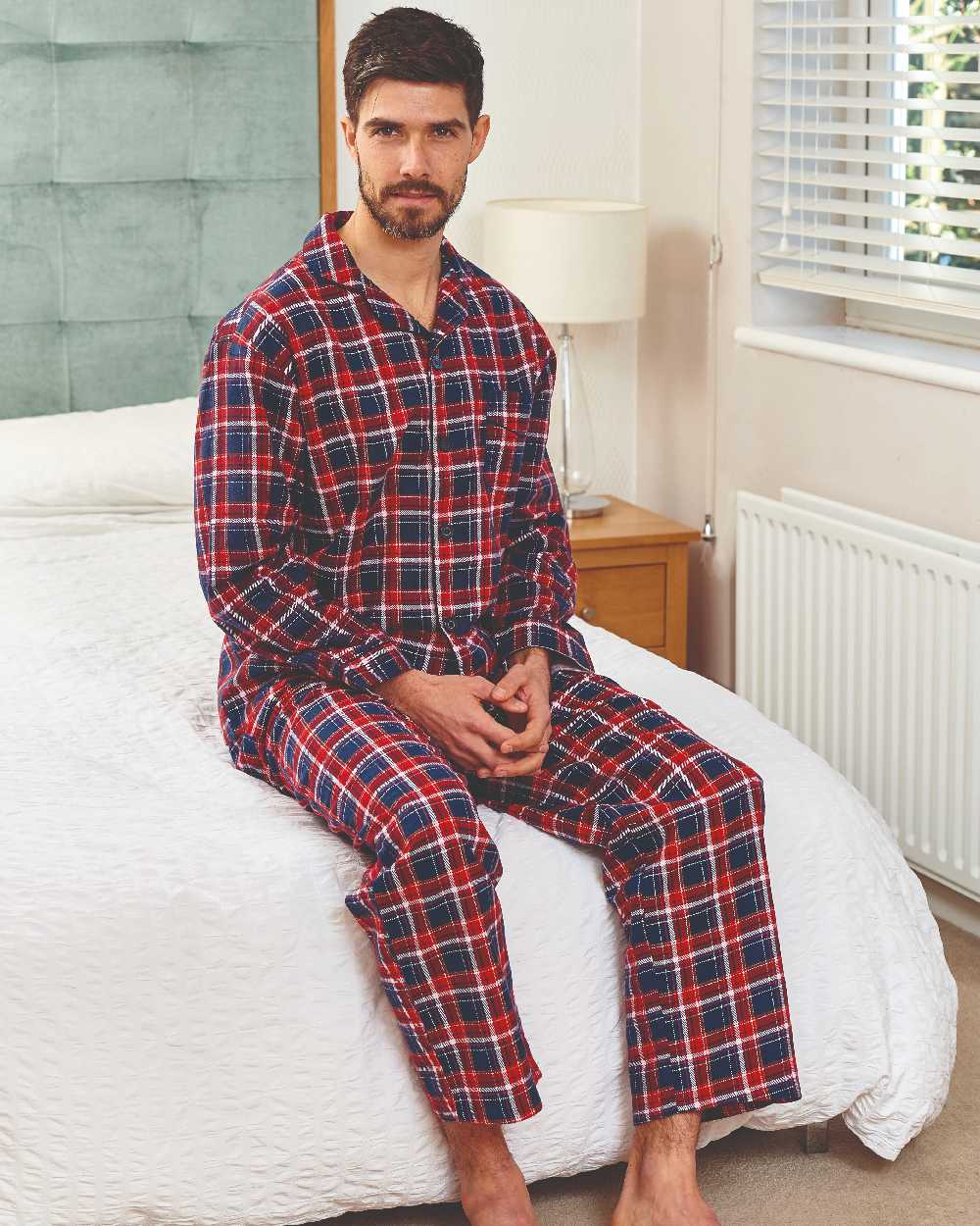 Red Coloured Champion Cambridge Cotton Pyjamas on indoor background