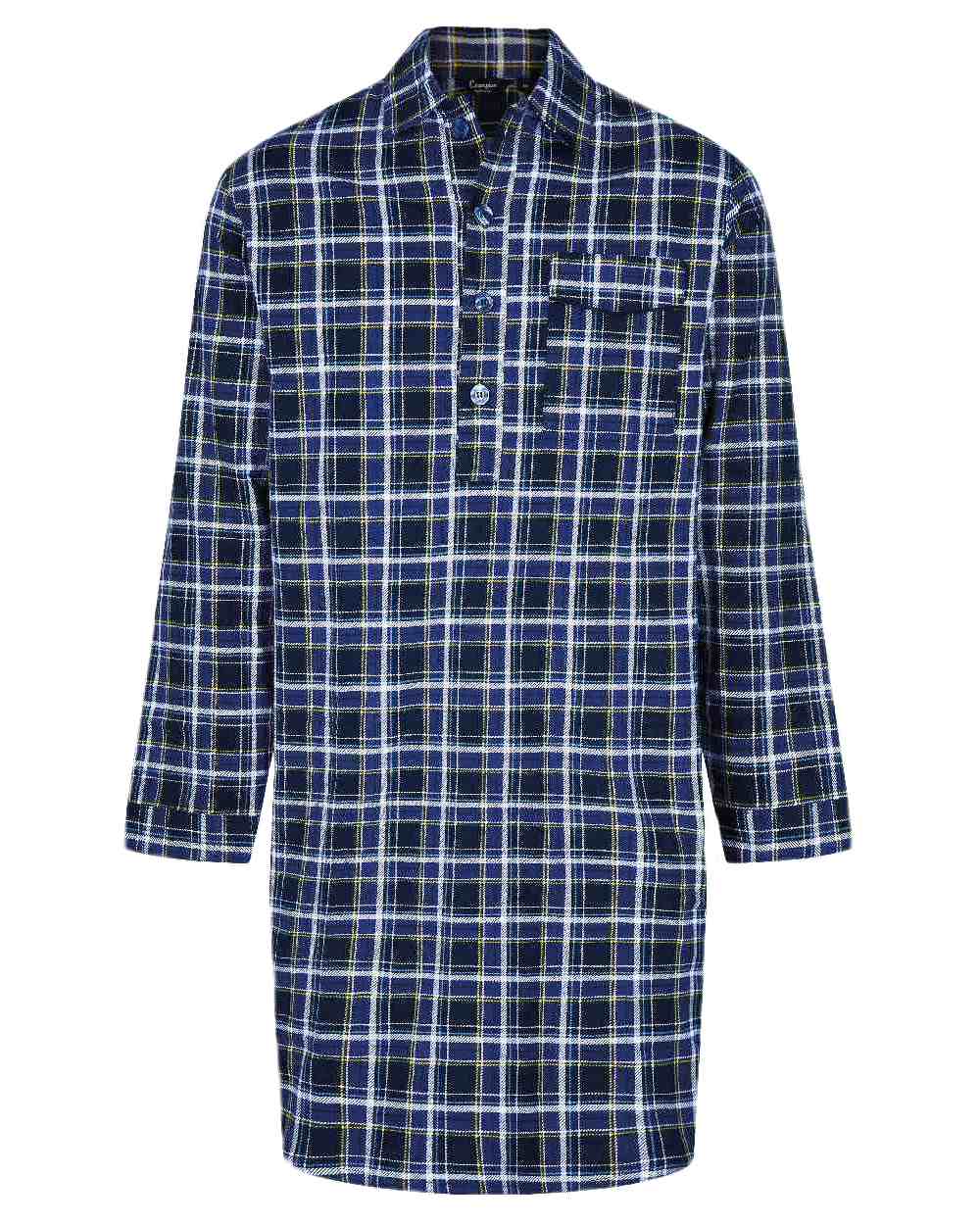 Blue coloured Champion Canterbury Cotton Nightshirt on white background