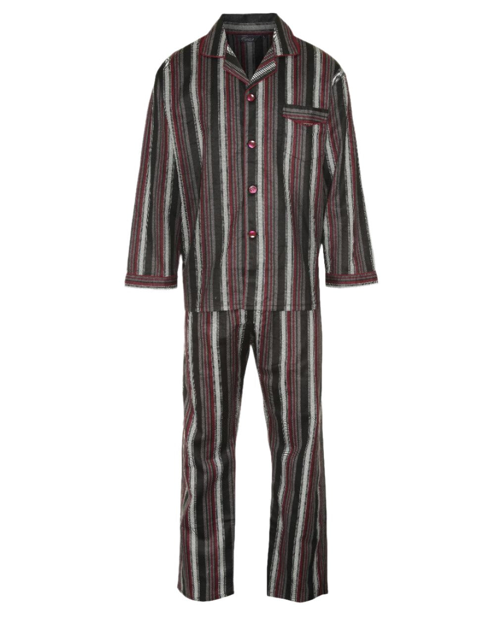 Burgundy coloured Champion Kingston Pyjamas 100% Cotton on white background
